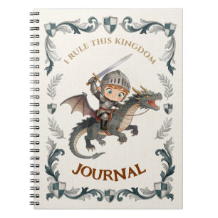 Cuaderno Cute Castillo de Caballero de Acuarela Niños Reino