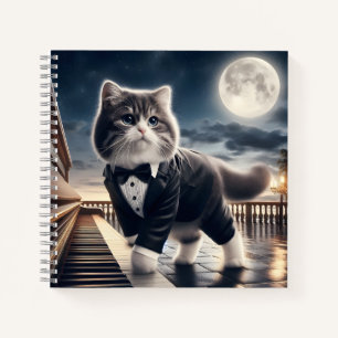 Cuaderno Cute Cat Pawdigy toca una sonata lunar