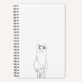 Cuaderno Cute Cat Sketch Moderno