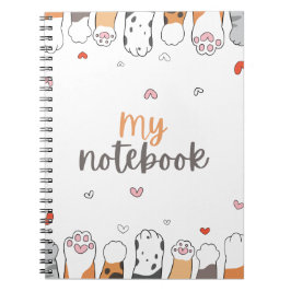 Cuaderno Cute Cats Paws Notebook
