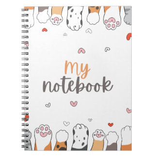 Cuaderno Cute Cats Paws Notebook