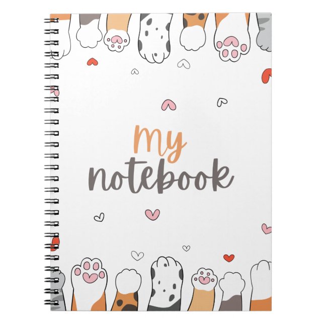 Cuaderno Cute Cats Paws Notebook (Frente)