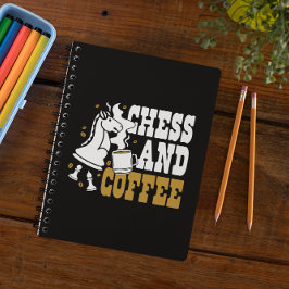Cuaderno Cute Chess and Coffee Chess Lover Knight Art