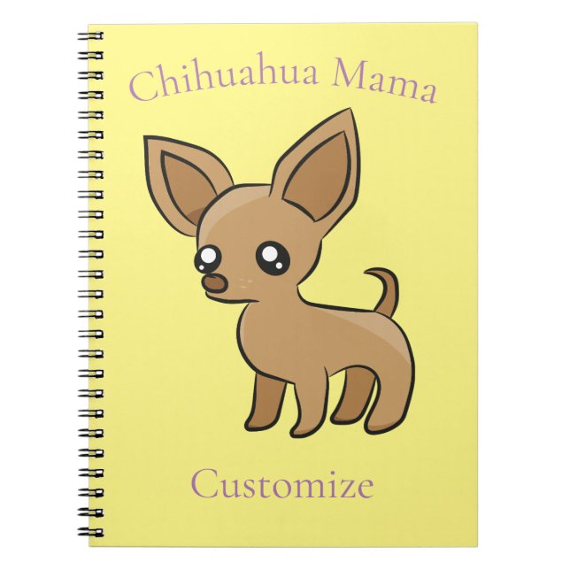 Cuaderno Cute Chihuahua Mama Art Thunder_Cove (Frente)