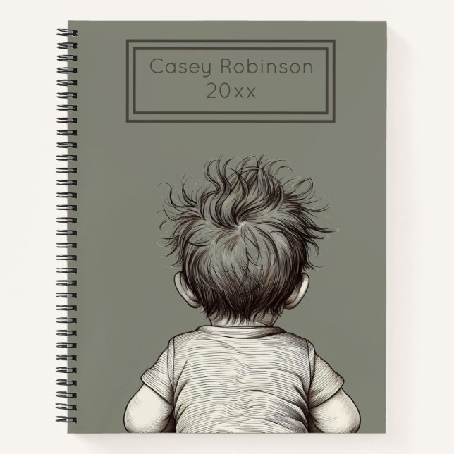 Cuaderno Cute Child Messy Hair Personalize (Anverso)