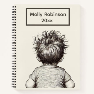 Cuaderno Cute Child Messy Hair Personalize