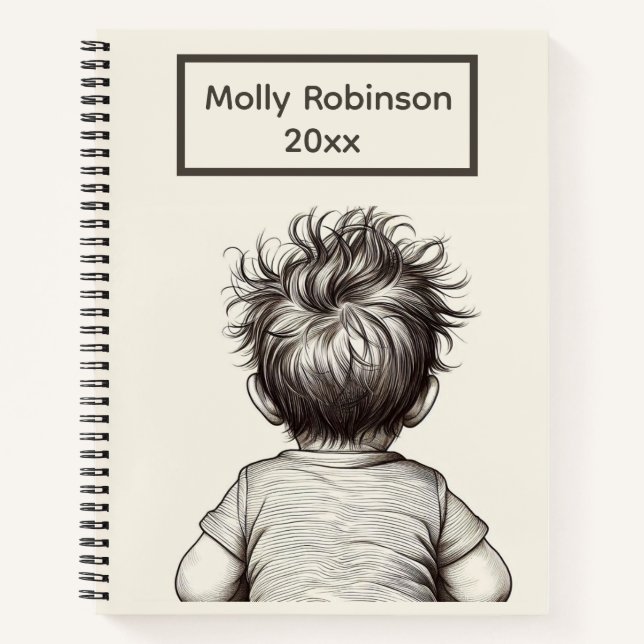 Cuaderno Cute Child Messy Hair Personalize (Anverso)