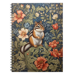 Cuaderno Cute Chipmunk William Morris Inspiró Floral