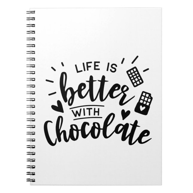 Cuaderno Cute Chocolate Lover Cocoholic Foodie Diet Cook (Frente)