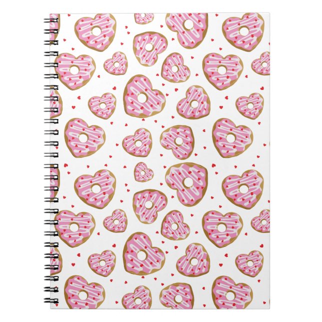 Cuaderno Cute Cookies de Corazón Rosa (Frente)