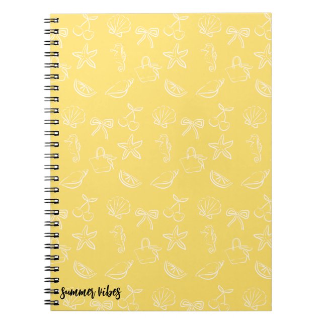 Cuaderno Cute Coquette Bows and Cherries Pattern Notebook (Frente)