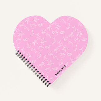 Cuaderno Cute Coquette Bows and Cherries Pattern Notebook