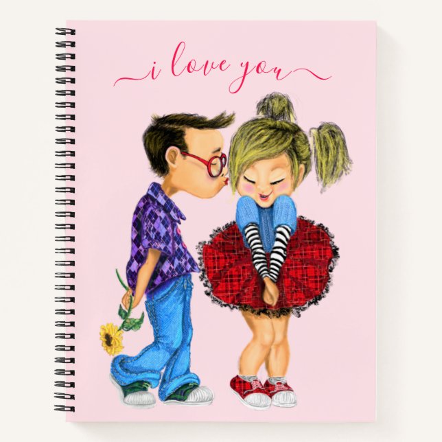 Cuaderno Cute Couple Notebook - Te amo (Anverso)