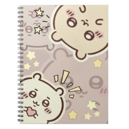 Cuaderno Cute Cream Bear Pattern Spiral Notebook - Minimali