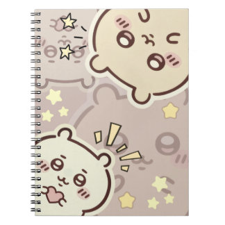 Cuaderno Cute Cream Bear Pattern Spiral Notebook - Minimali