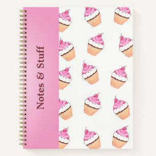 Cuaderno Cute cupcake patrón bloc de notas