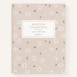 Cuaderno Cute Daisy Floral Blossoms & Greenery