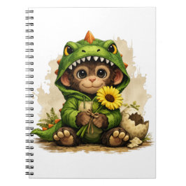 Cuaderno Cute Dino Monkey Notebook – Kawaii Animal