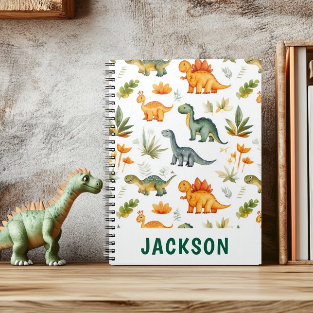 Cuaderno Cute Dinosaur personalizado para niños  (Subido por el creador)
