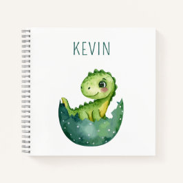 Cuaderno Cute Dinosaur Sin Género Acuarela Personalizada Ni