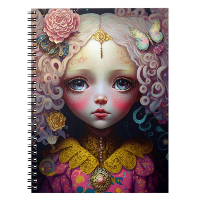 Cuaderno Cute Doll Chica Pink Hair (Frente)