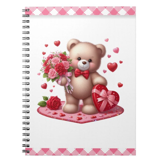 Cuaderno Cute El día de San Valentín Teddy Bear (Frente)