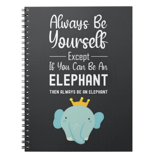 Cuaderno Cute Elephant Lover Gifts Fun Funny Animals (Frente)