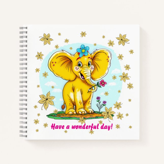 Cuaderno Cute Elephant Notebook (Anverso)