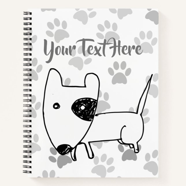 Cuaderno Cute English Bull Terrier (Anverso)