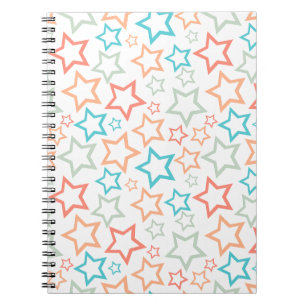 Cuaderno Cute Estrellas Retro Pastel Verano Playa