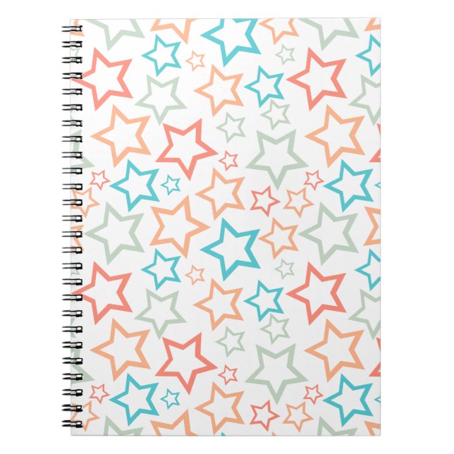 Cuaderno Cute Estrellas Retro Pastel Verano Playa (Frente)