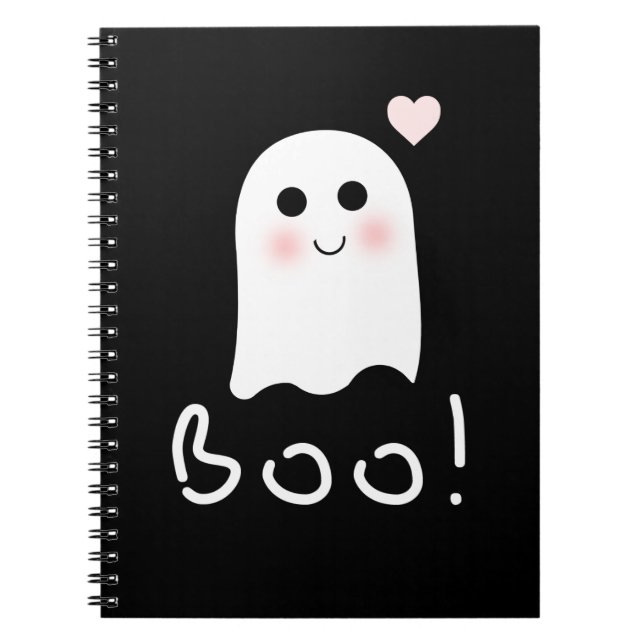 Cuaderno Cute fantasma Boo Happy Halloween (Frente)