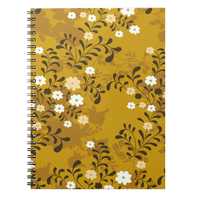 Cuaderno Cute floral seamless pattern on musterabstract,art (Frente)