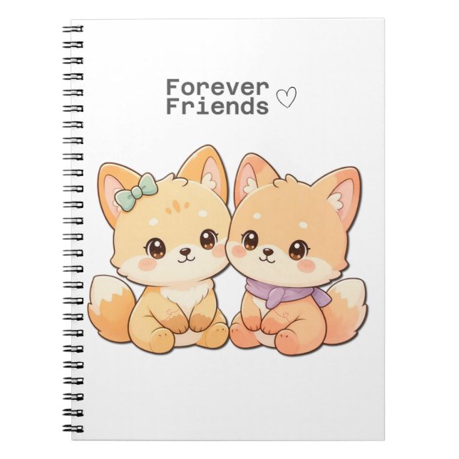 Cuaderno Cute Fox Forever Friends – Best Friends Notebook (Frente)