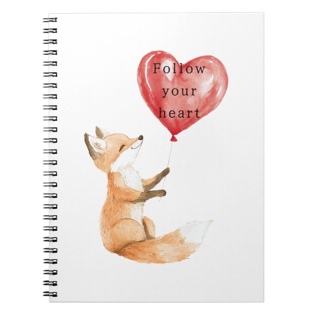 Cuaderno Cute Fox Heart Balloon (Frente)