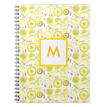 Cute Fresco Verano Citrus Lemon Doodle Amarillo