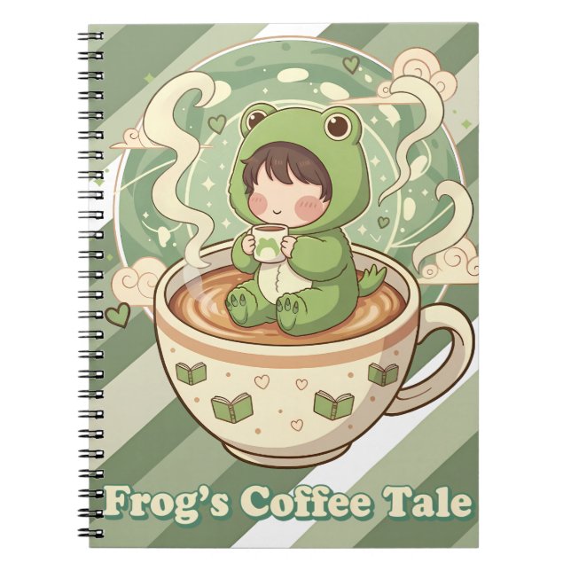 Cuaderno Cute Froggy Coffee Tale Design (Frente)