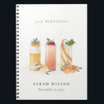 Cuaderno Cute Fruit Cocktail Rubor Naranja de cualquier eda<br><div class="desc">Para cualquier personalización adicional o cualquier otro elemento que coincida,  no dude en ponerse en contacto conmigo en yellowfebstudio@gmail.com</div>