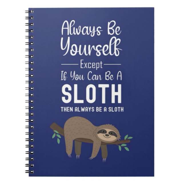 Cuaderno Cute Funny Sloth Gift Ideas Relax Humor Animal Kid (Frente)