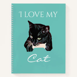 Cuaderno Cute gato negro Personalizado foto portátil turque