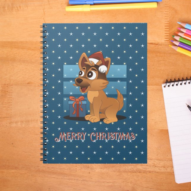 Cuaderno Cute German Shepherd puppy Cartoon Starry muted (Subido por el creador)