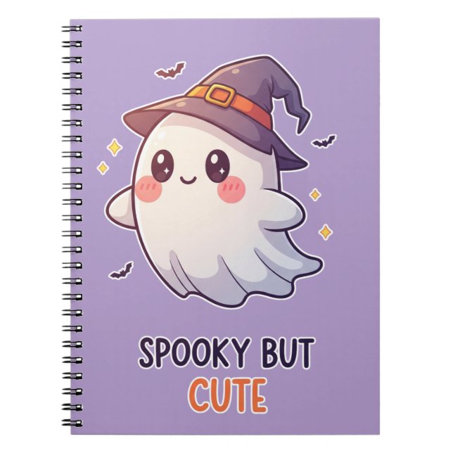 Cuaderno Cute Ghost Witch Halloween Spooky Cute (Frente)