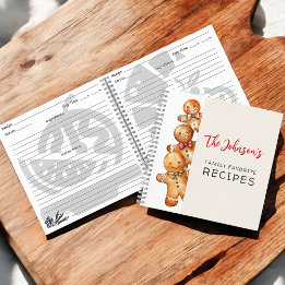 Cuaderno Cute Gingerbread Cookies Familia Recetas Favoritas