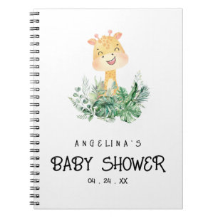 Cuaderno Cute Giraffe Baby Shower Gift List Notebook