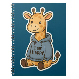 Cuaderno Cute Giraffe Hoodie Pegatina