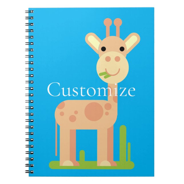 Cuaderno Cute Giraffe Munching Thunder_Cove (Frente)