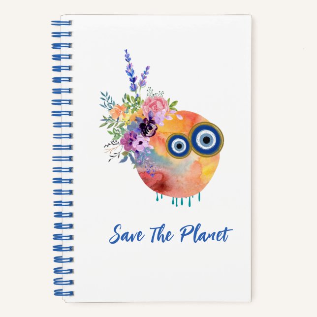 Cuaderno Cute Guardar El Portátil De La Colección Planeta (Anverso)