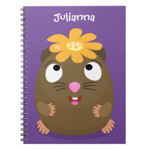 Cuaderno Cute guinea pig happy cartoon illustration