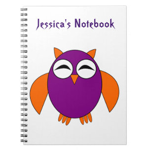 Cuaderno Cute Halloween Owl Personalizable Notebook