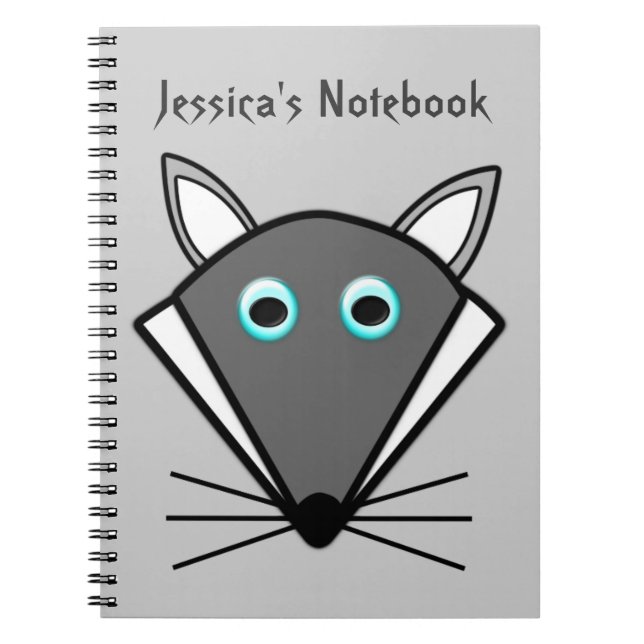 Cuaderno Cute Halloween Wolf Personalizable Notebook (Frente)